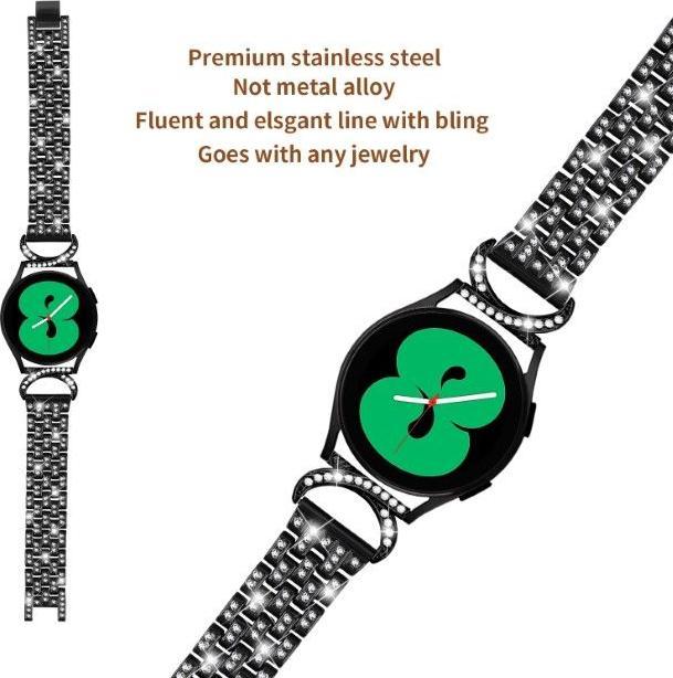 Produktbild MU Style GH Series Glitzersteine Metall Ersatz Armband (20 mm, Metalllegierung)