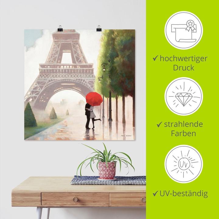Actual product image Artland Canvas picture on stretcher Paris Romance II B2JD 70x70 cm (70 x 70 cm)