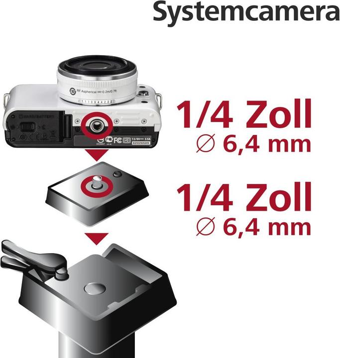Actual product image Hama Tripod Camera Plate Traveller Premium 144/146 (Tripod quick-release plate)