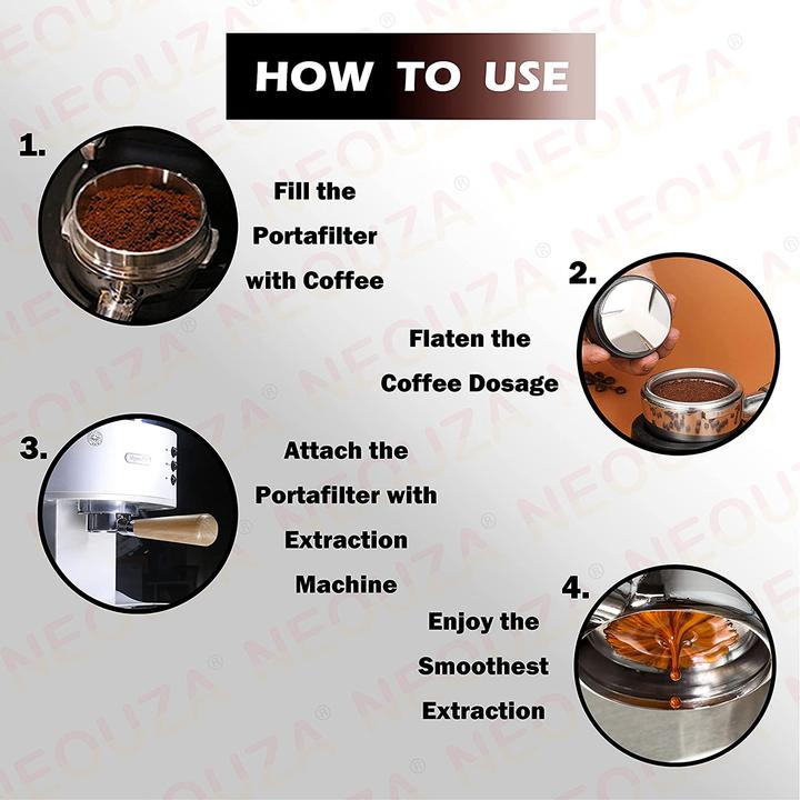 Produktbild Neouza Espresso Bodenloser Siebtraeger 51mm