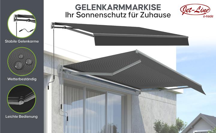 Produktbild Jet-Line Gelenkarm Markise 5x3m Sunconnect anthrazit (5 m)