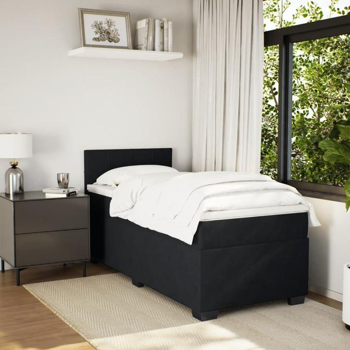 Produktbild VidaXL Bo x springbett mit Matratze 90 x 190 cm Samt (90 x 190 cm, 90 x 190 cm)