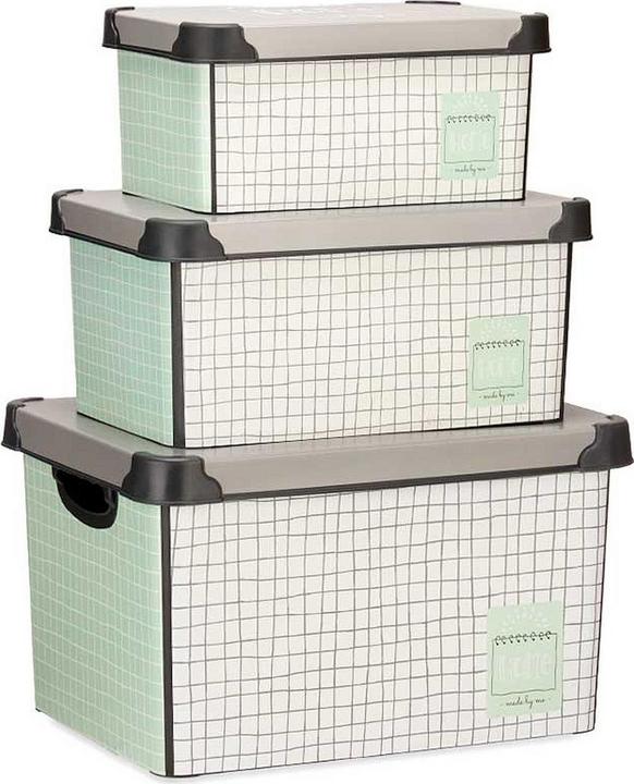 Immagine prodotto Kipit set 3 pezzi scatole di plastica per la casa (37 l)