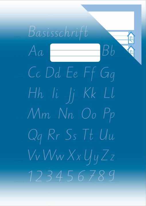 Produktbild NoName Schulheft Basisschrift mit Zeichenfeld (A4, Harter Einband)