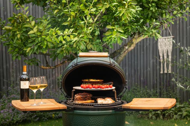 Actual product image Big Green Egg Side tables made of acacia wood size L