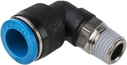 Actual product image Festo Push-in Elbow Fitting, Male R1/4, 12mm (Angled connection)