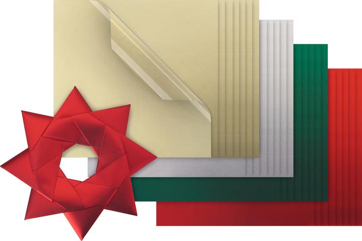 Produktbild Gebrüder Bertels Faltpapier "Matt Metallic", 15x15 cm, 32 Blatt (110 g/m², 32 x)