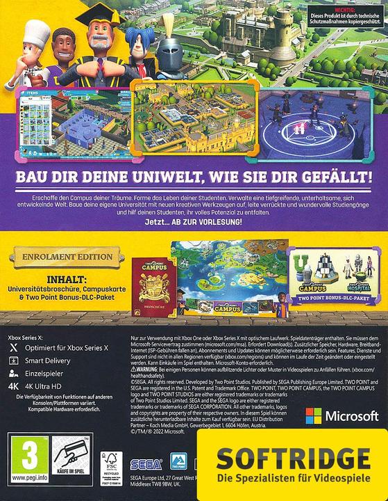 Actual product image Sega Two Point Campus - Enrolment Edition (Xbox Series X, DE)