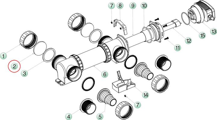 Immagine prodotto SunSun CUV 7 serie di pezzi di ricambio display vetro chiarificatore UVC chiarificatore stagno