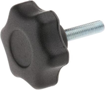 Actual product image Rs Pro Nylon male scallop handwheel knob,M6x25