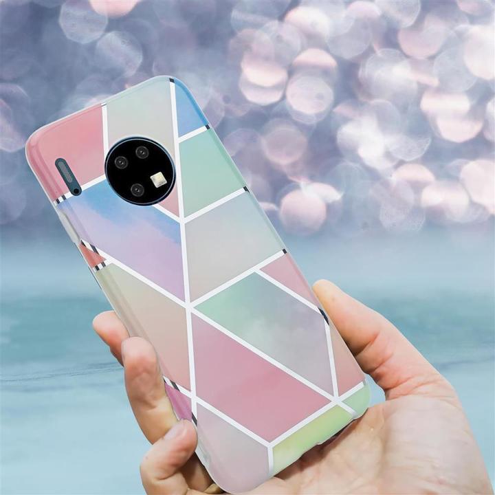 Image du produit Cadorabo Couverture IMD TPU Marbre coloré (Mate 30)