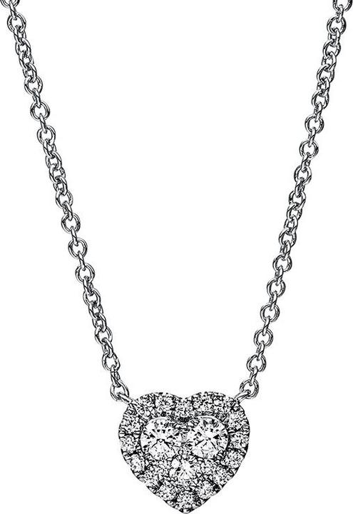 Produktbild Goldberg Diamant Collier 14 kt WG "Herz", 22 Brillanten 0,19 ct (Gold)