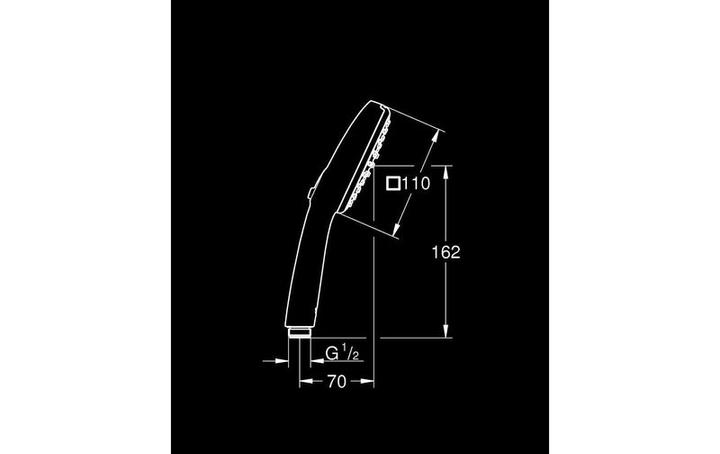 Produktbild Grohe Vitalio Comfort 110 QuickFix Handbrause, intelligente Strahlumstellung, wassersparend, 2 Strahlarten (2 Strahlarten, 7.40 l/min)