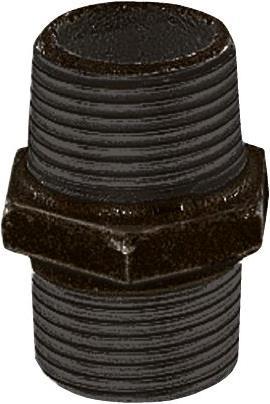 Produktbild Georg Fischer Temperguss Doppelnippel 3/8" schwarz (Doppelnippel)