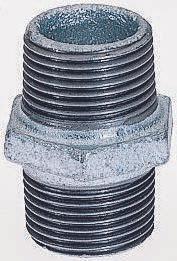 Produktbild Georg Fischer Temperguss Doppelnippel 1/4" schwarz (Doppelnippel)