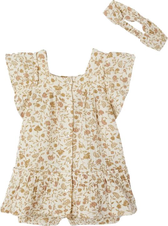 Vertbaudet Mädchen Baby Geschenk-Set: Kleid, Shorts & Haarband
