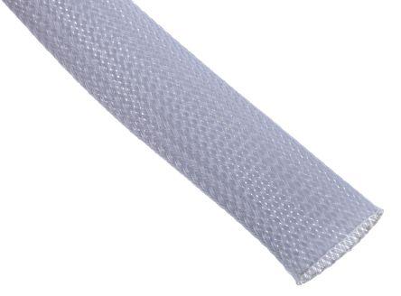 Actual product image Rs Pro Grey Expandable braided sleeve,40mm dia (Cable hole, 500 cm)