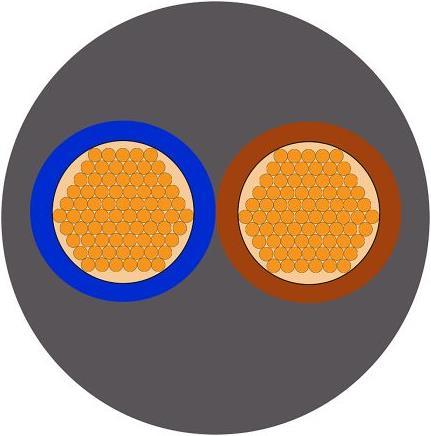 Produktbild Rs Pro Netzkabel PVC 2x0,75mm grau (100 m)