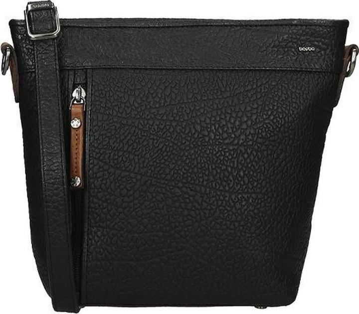 Berba Medium Crossbodybag / Umhängetasche Damen - Leder - Chamonix - Schwarz
