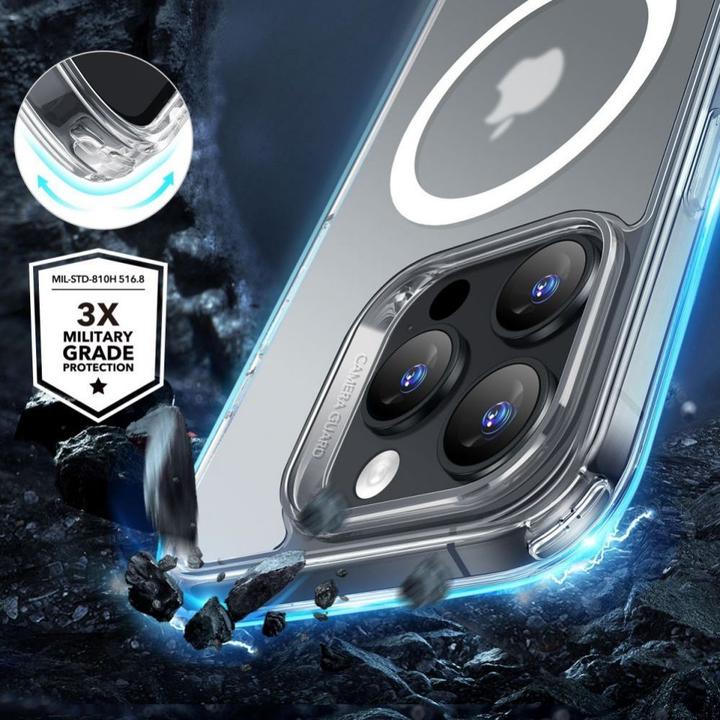 Actual product image ESR Classic Hybrid Halolock MagSafe Case + Tempered Glass for iPhone 16 Pro - Semi-Transparent (Apple iPhone 16 Pro)