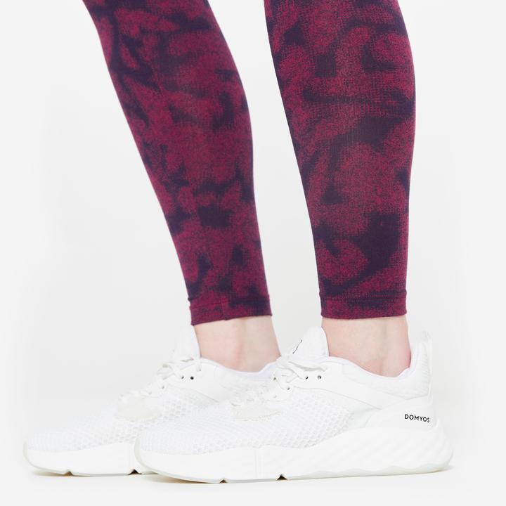 Immagine prodotto Domyos Leggings donna slim in cotone elasticizzato - viola (W26/L30)