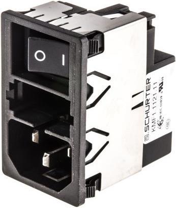 Actual product image Schurter IEC inlet w/2P sw,2A w/fltr