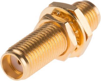 Actual product image Rs Pro RF coax adapter SMA bulkhead jack - jack