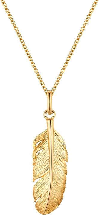 Glanzstücke München Damen Kette Feder Sterling Silber - 35038 (Sterling Silber, 70 cm)