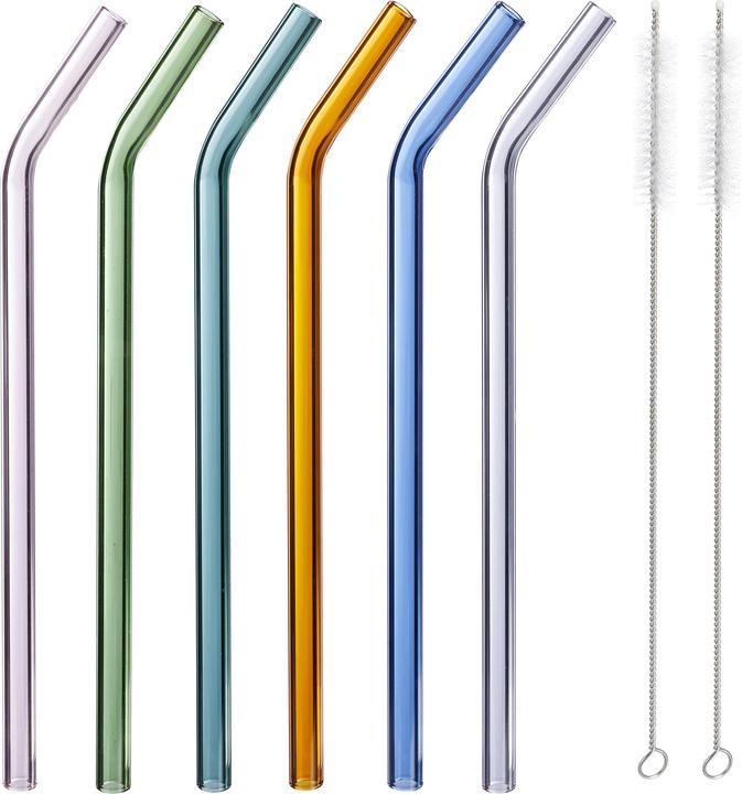 Produktbild Relaxdays Glasstrohhalme (6 x)