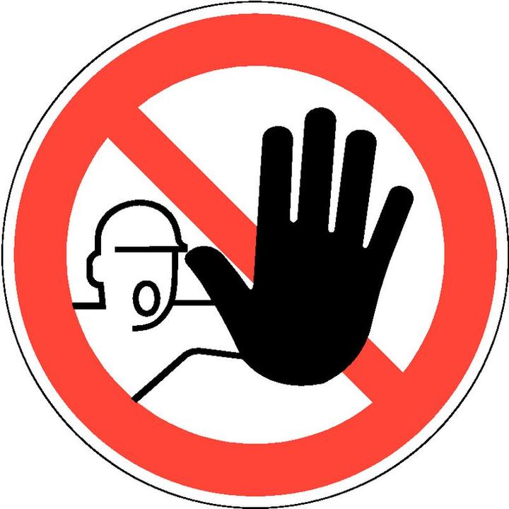 Produktbild BRW Verbotsschild Zutritt für Unbefugte verboten - Ø 5 cm, 6er-Bogen