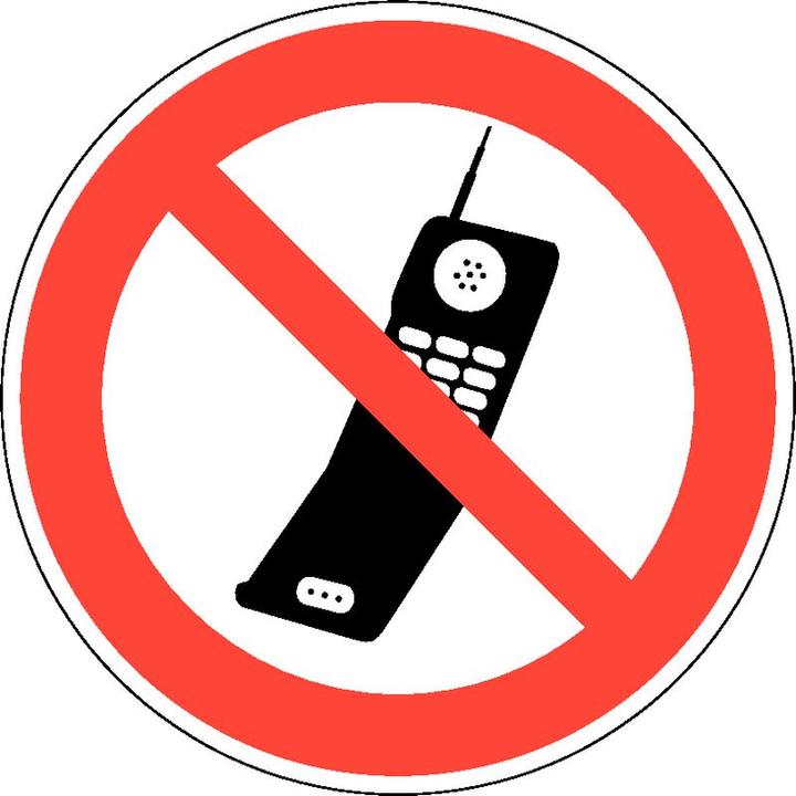 Image du produit BRW Panneau d'interdiction utilisation GSM interdite - Ø 10 cm
