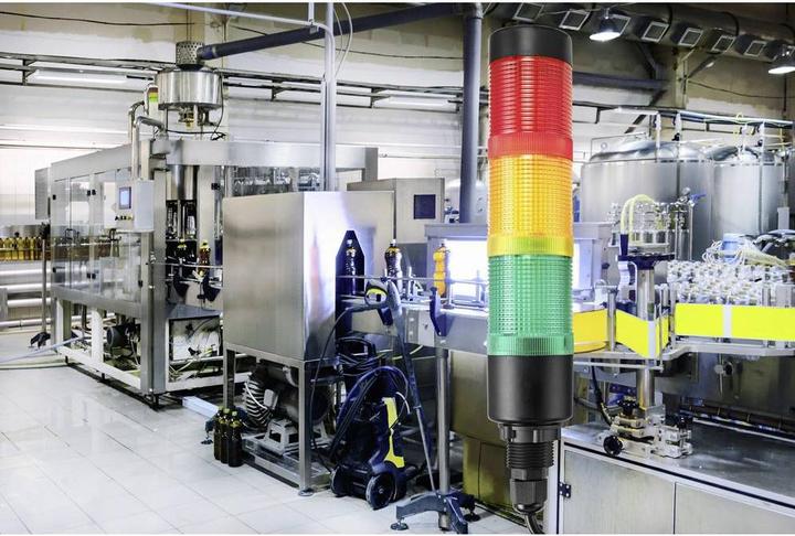Produktbild Tru Components Signalsäule TC-12835340 TC-HBJD-55A-D/3/RYG/24V/IP65 LED Rot, Gel