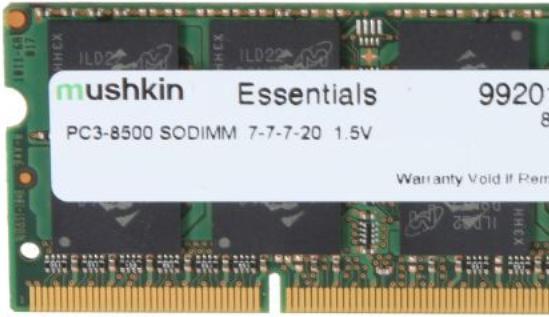 Produktbild Mushkin 992019 (1 x 8GB, 1066 MHz, DDR3-RAM, SO-DIMM)