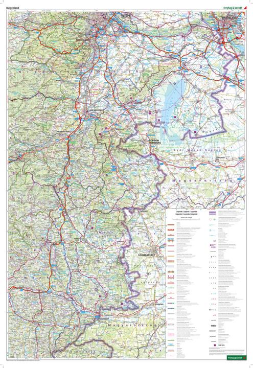 Produktbild Burgenland, Strassen- und Freizeitkarte 1:150.000, freytag & berndt