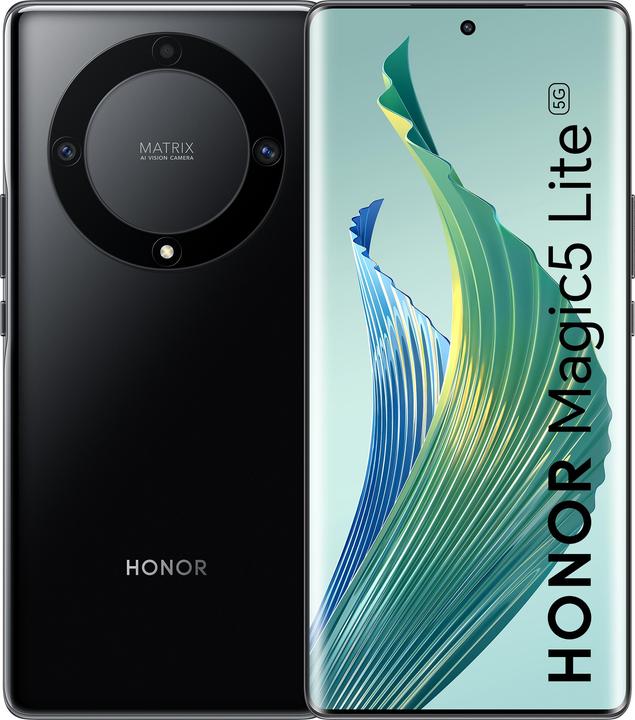 Actual product image Honor Magic5 Lite (256 GB, Midnight Black, 6.67", Dual SIM, 64 Mpx, 5G)