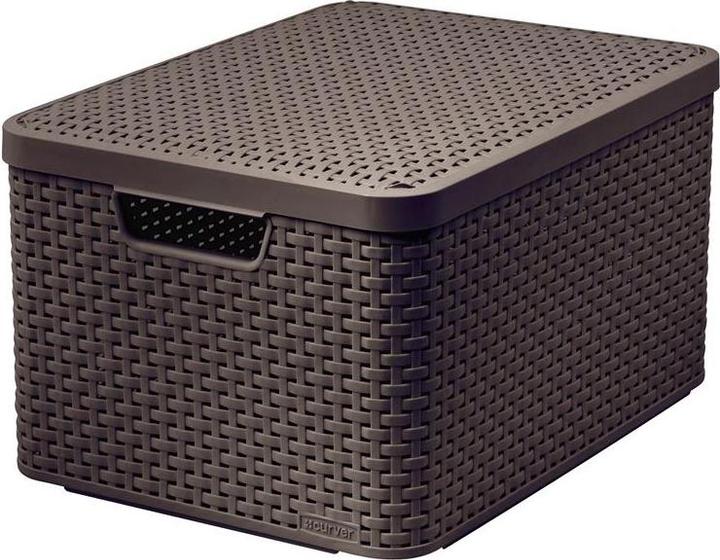 Actual product image Curver Storage Box, Dark Brown (44.5 x 33 x 25 cm, 30 l)