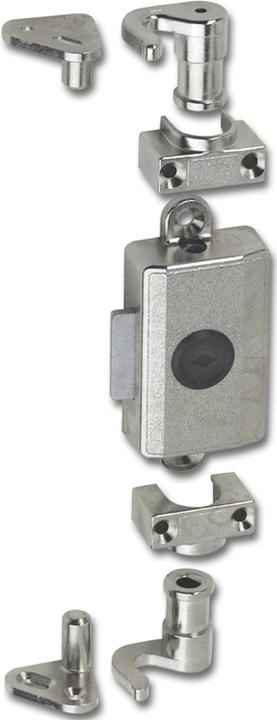 Actual product image Junie ASS 7581 Cylinder espagnolette lock backset 20 mm, nickel-plated zamak