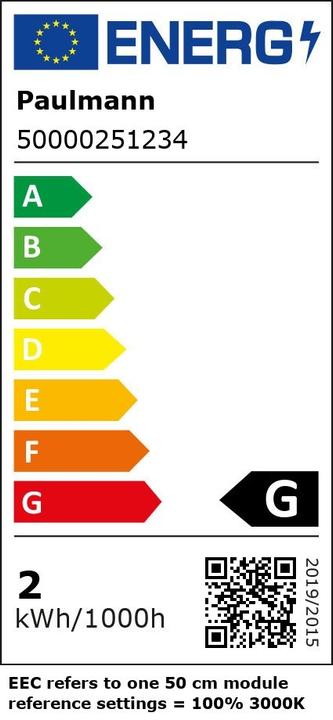 Energie-Label Paulmann Pro Strip Silver P25 (RGBW, 500 cm, Indoor)
