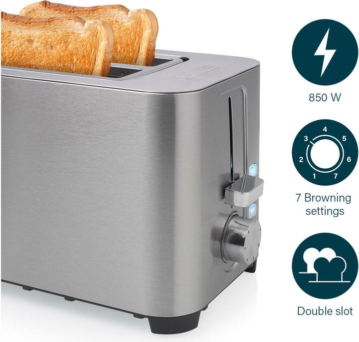 Produktbild Princess 142400 Steel Toaster 2 - 7 einstellbare Stufen - 850 W (EU-Stecker)