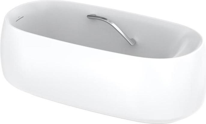 Produktbild TOTO FLOATING Badewanne freist mit Wannengriff rund weiss matt (229 l, 170 cm, 83.50 cm)