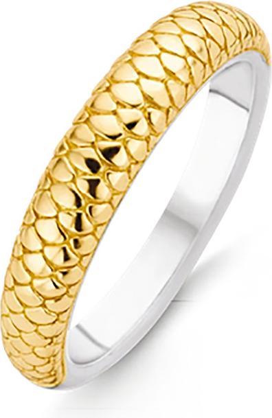 Produktbild Ti Sento Milano Ring Schlangenmuster bicolor gelbvergoldet 12164SY (54, 925 Silber)