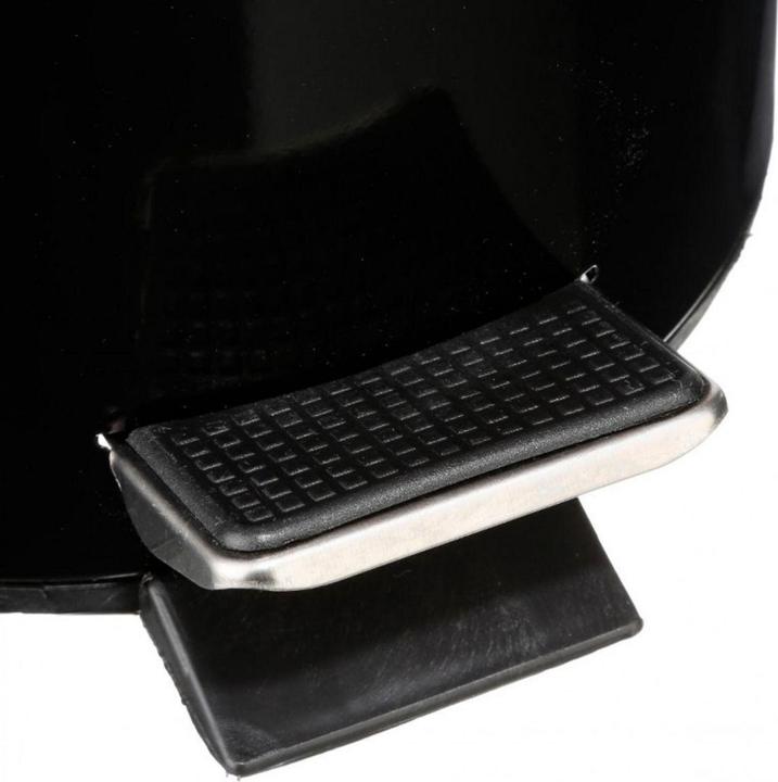Immagine prodotto 5Five Cestino a pedale in metallo nero - 3 litri (3 l)