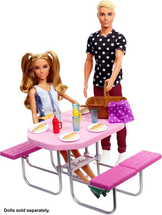 Barbie jeu de meubles table de pique-nique d'extérieur