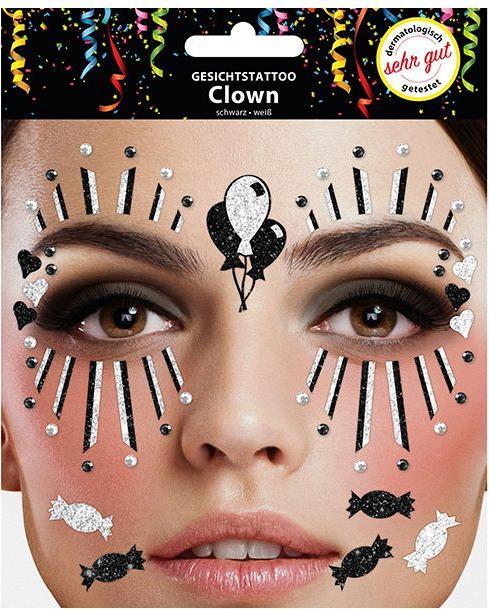 Actual product image Sombo Face tattoo clown