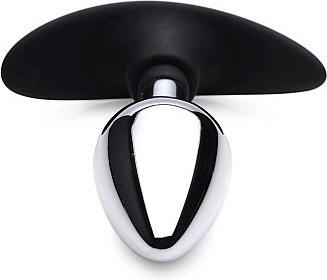 Actual product image Master Series Dark Invader Anal Plug Metal with Silicone Medium