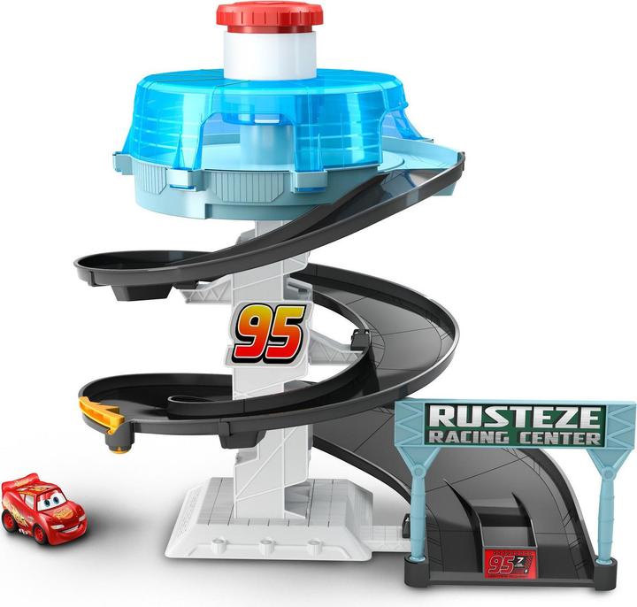 Produktbild Hot Wheels Disney Cars Rust-Eze Dreh-Action-Rennbahn Spielset