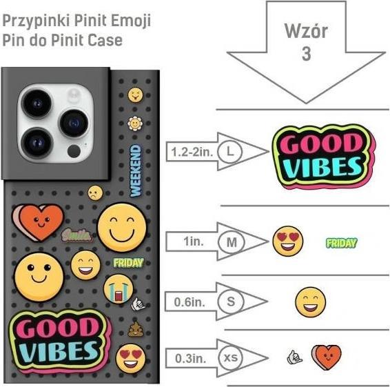 Produktbild - Przypinki Pinit Emoji Pin do Pinit Case Wzór 3
