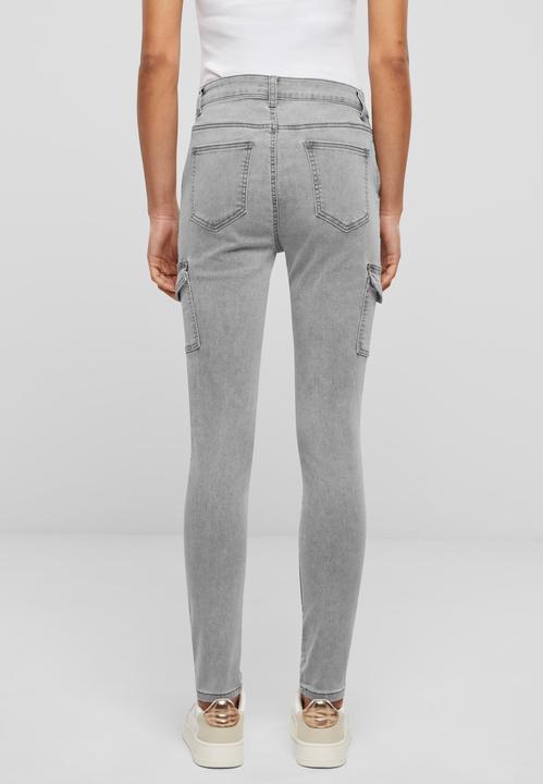 Produktbild Cloud 5ive Cloud5ive Damen High Waist Cargo Jeans Hose mit washed look (L)