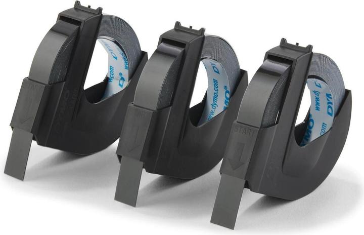 Produktbild Dymo Prägeband 3D (0.90 cm, Schwarz)