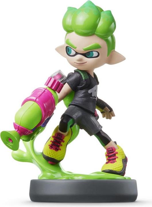 Actual product image Nintendo amiibo Splatoon Inkling Boy (Neon Green) (3DS, Wii U, Switch)